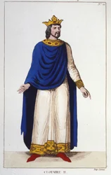 Portræt af Clothaire II (584 - 628), konge af Neustrien og konge af frankerne.