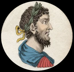 Portræt af Commodus (161-192), romersk kejser. 1800-tals gravering