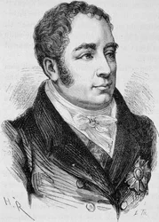 Portræt af grev Pierre Bruno Daru (1767 - 1829). Indgravering af slutningen af det 19. århundrede i "Histoire de France"" af H. Martin.