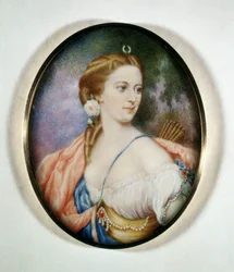 Portræt af grevinde Anna Walewska, født Anna Maria Ricci, kone til grev Walewski (1810 - 1868). Risorgimentos museum. Milano