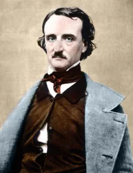 Portræt af Edgar Allan Poe (1809-1849), amerikansk forfatter.