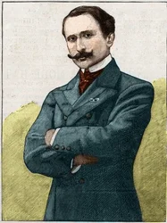 Portræt af Edmond Rostand (1868-1918), fransk digter og dramatiker.
