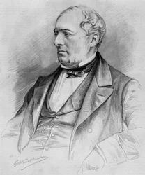 Portræt af Edouard Charton, maler, død i 1890.
