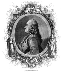 Portræt af Etienne Jeaurat (1699-1789) fransk maler og tegneserieskaber.
