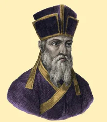 Portræt af fader Matteo Ricci (1552-1610), italiensk jesuite, grundlægger af den katolske mission i Kina"" Indgravering af det 19. århundrede