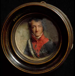 Portræt af Ferdinand 1. af Bourbon eller Ferdinand 4. (1751-1825), konge af Napoli. Voksskulptur. Firenze, Museo Nazionale del Bargello
