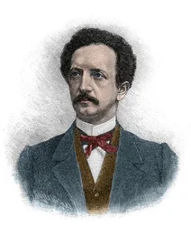 Portræt af Ferdinand Johann Gottlieb Lassalle (1825-1864), en tysk jurist, filosof og socialistisk politisk aktivist - gravering