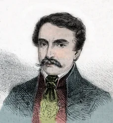 Portræt af Ferenc Deak (1803-1876), ungarsk politiker - Indgravering fra "The Illustrous World""