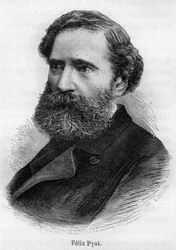 Portræt af Félix Pyat. Fransk forfatter, journalist og politiker. 1810-1889