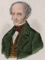 Portræt af Francois Rene, Viscount de Chateaubriand (1768-1848) fransk forfatter. Stik fra 1876.