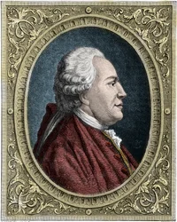 Portræt af Franz-Anton Mesmer (1734-1815) (Frederic Antoine Mesmer - Franz Anton Mesmer) tysk læge, grundlægger af teorien om dyremagnetisme (mesmerisme). Farvestik fra det 19. århundrede.