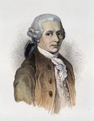 Portræt af Franz Joseph Haydn (1732-1809) komponist.- gravering