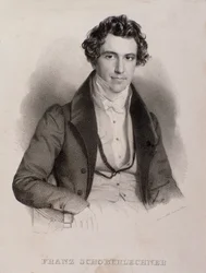 Portræt af Franz Schoberlechner (stik