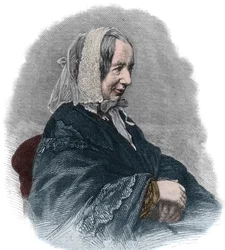 Portræt af Fredrika Bremer (1801-65) (stik) en svensk forfatter og en feministisk aktivist