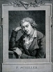 Portræt af Friedrich von Schiller (1759 - 1805), tysk digter og dramatiker.