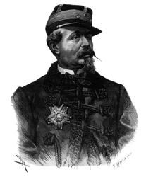 Portræt af general Alfred Chanzy (1823-1883) gravering af 1883