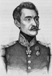 Portræt af general Bréa. Stik fra slutningen af 1800-tallet i "Histoire de France"" af H. Martin.