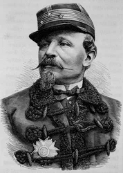 Portræt af general Chanzy (1823 - 1883). Indgravering af slutningen af det 19. århundrede i "Histoire de France"" af H. Martin.