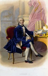 Portræt af Georges Louis Leclerc, greve af Buffon (1707 - 1788), fransk naturforsker og forfatter. I "" Le Plutarque francais""