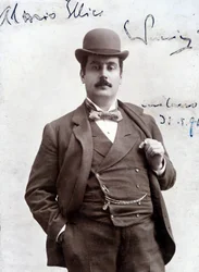 Portræt af Giacomo Puccini i 1896 (1858-1924), italiensk komponist.