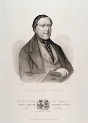 Portræt af Gioacchino Rossini (gravering