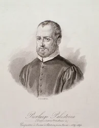 Portræt af Giovanni Pierluigi da Palestrina (gravering