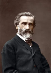 Portræt af Giuseppe Verdi (1813-1901), italiensk komponist.