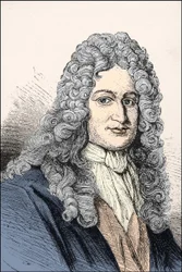 Portræt af Gottfried Wilhelm Leibniz (1646 -1716), tysk filosof.