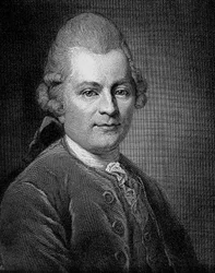 Portræt af Gotthold Ephraim Lessing (1729 - 1781) tysk forfatter og dramatiker.