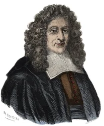 Portræt af Guillaume Amfrye, Abbe af Chaulieu (1639 -1720) fransk libertinerdigter