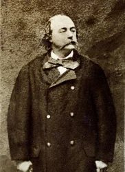 Portræt af Gustave Flaubert (1821-1880), fransk forfatter.