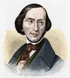 Portræt af HC Andersen (1805-1875), dansk forfatter.