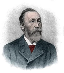 Portræt af Heinrich von Stephan (1831-1897), en generalpostdirektør for det tyske imperium, der omorganiserede det tyske postvæsen