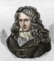 Portræt af Henri Bernardin de Saint Pierre (Saint-Pierre eller St-Pierre), fransk forfatter (1737-1814). Stik fra 1835.