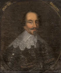 Portræt af Henri II de Rohan (1579-1638), hertug af Rohan og prins af Leon, anonym. Olie på lærred. Mål: 65x55 cm. Nationalmuseum Stockholm