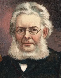 Portræt af Henrik (Henri) Johan Ibsen (1828-1906), norsk dramatiker.