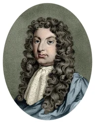 Portræt af Henry Purcell (1659 - 1695), britisk komponist.