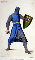 Portræt af Hugh III, hertug af Bourgogne (11148-1192).