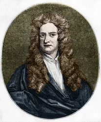 Portræt af Isaac Newton (1642-1727) engelsk fysiker.
