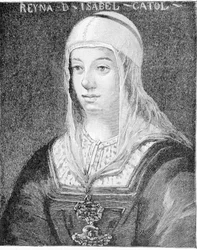 Portræt af Isabella I den katolske (1451 - 1504), dronning af Castilien.