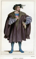 Portræt af Jacques Cartier (1491 - 1557).