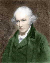 Portræt af James Watt (1736-1819), britisk ingeniør.