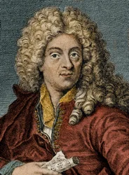 Portræt af Jean-Baptiste Lully gravering 1800-tallet - Portræt af Jean Baptiste (Lully (Giovanni Battista Lulli) (1632-1687)