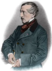 Portræt af Jean Jacques (Jean-Jacques) Ampere (1800-1864) fransk historiker -