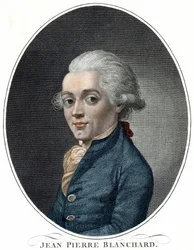 Portræt af Jean Pierre Blanchard (1709 - 1853), fransk aeronautisk