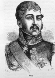 Portræt af Jean Rapp (1772 - 1821). Indgravering af slutningen af det 19. århundrede i "Histoire de France"" af H. Martin.