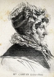 Portræt af Jeanne Louise Henriette Genest, Madame Campan (1752 - 1822), fransk pædagog - i "" Les Contemporains", n.d. slutningen af ​​det 19. århundrede.