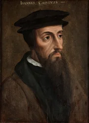 Portræt af John Calvin (1509-1564), ca. 1550 (olie på panel)