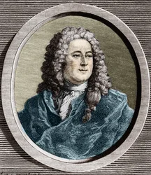 Portræt af John Law (1671 - 1729), Scottish Financial, der forårsagede konkurs i 1720 (Event of Quincampoix Street)