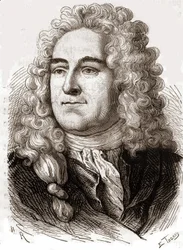 Portræt af John Law (1671 - 1729), Scottish Financial, der forårsagede konkurs i 1720 (Event of Quincampoix Street)